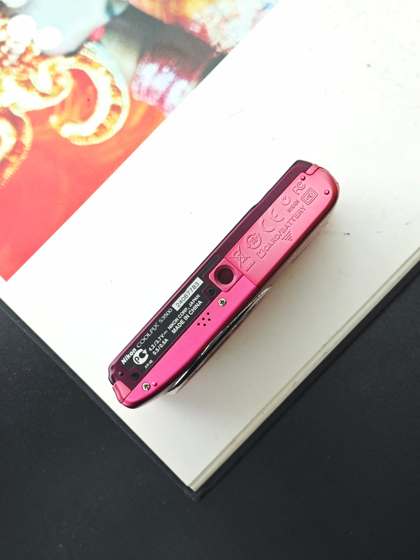 Used Nikon Coolpix S3500 pink Digital Camera [No charger]