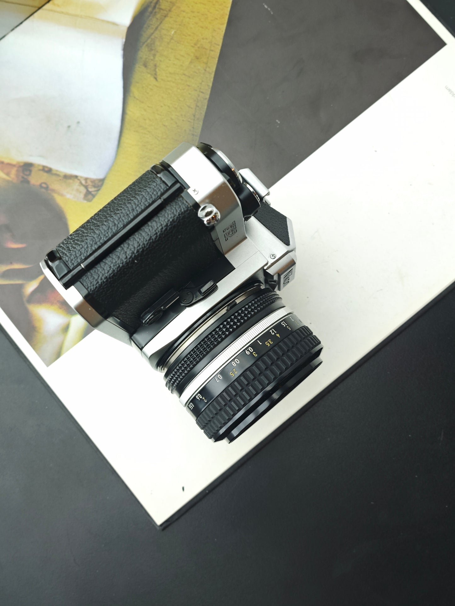 Nikon FE2 silver with Nikon Nikkor 50mm F1.4 Ai