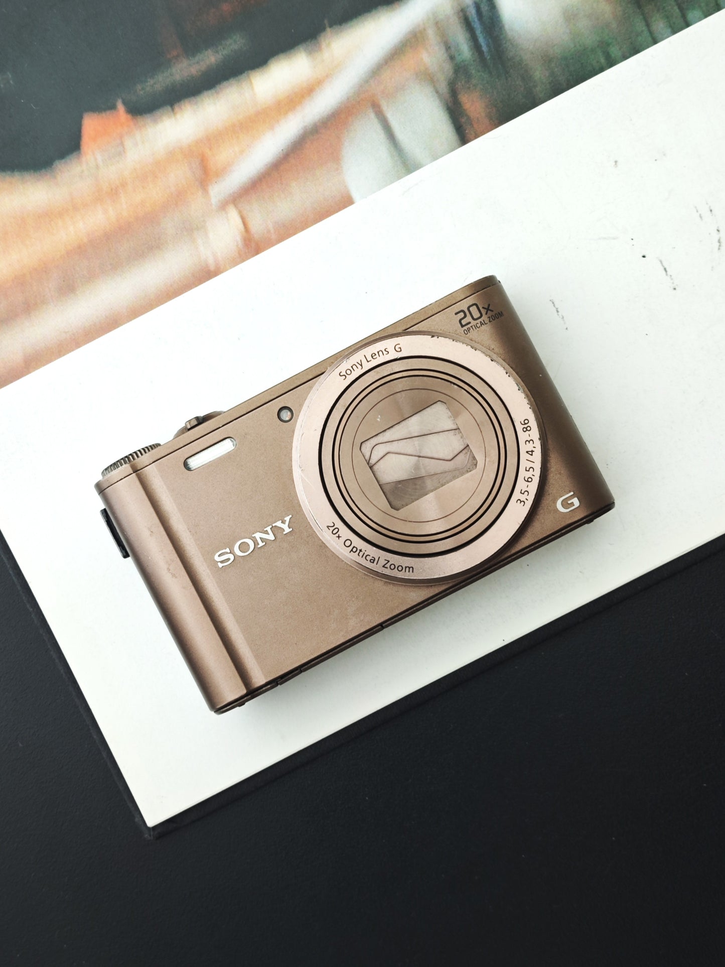Used Sony Cyber Shot DSC-WX300 light brown Digital Camera [JPN only, No charger]