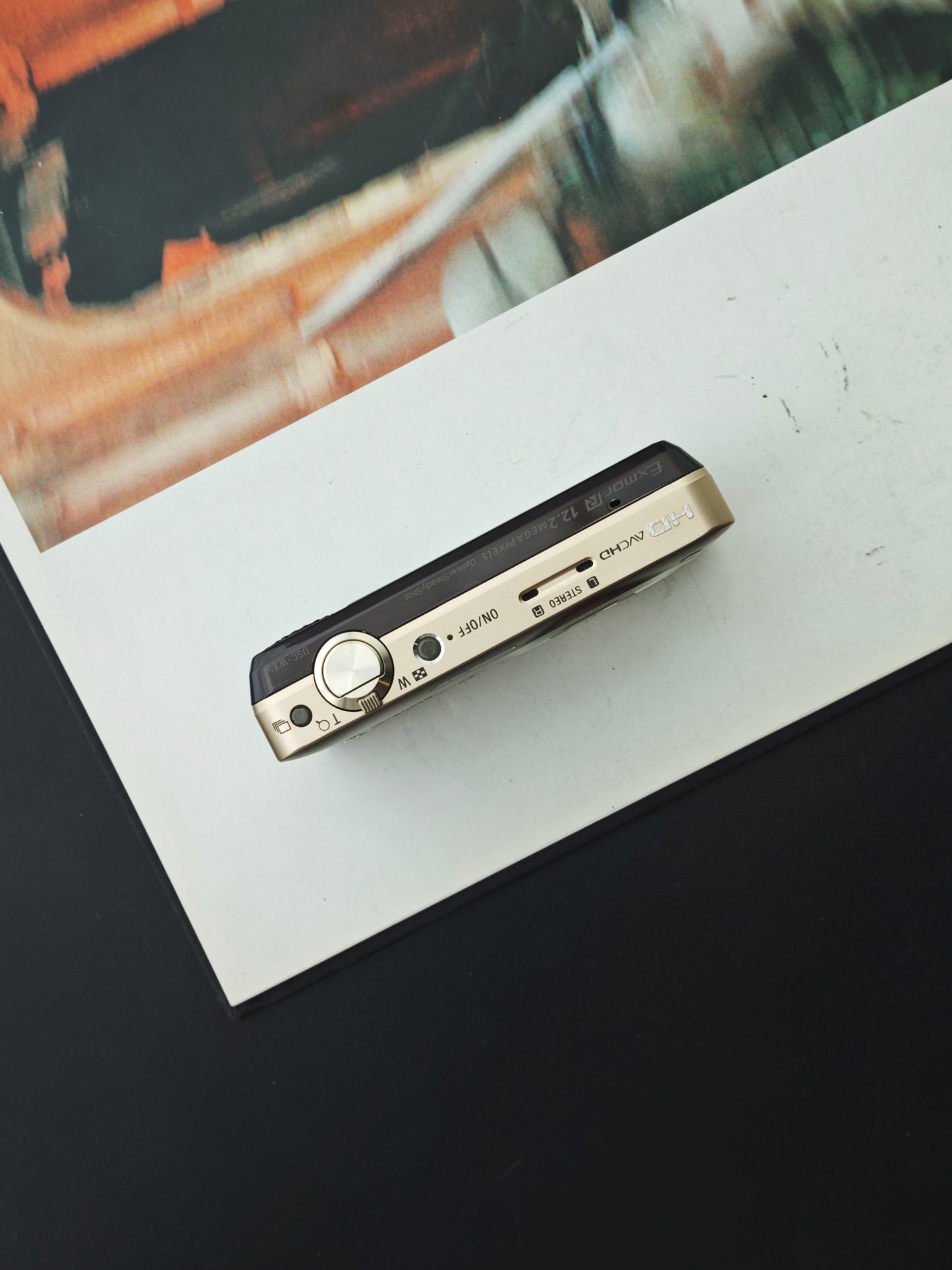 Used Sony Cyber-shot DSC-WX5 gold Digital Camera [JPN only, No charger]