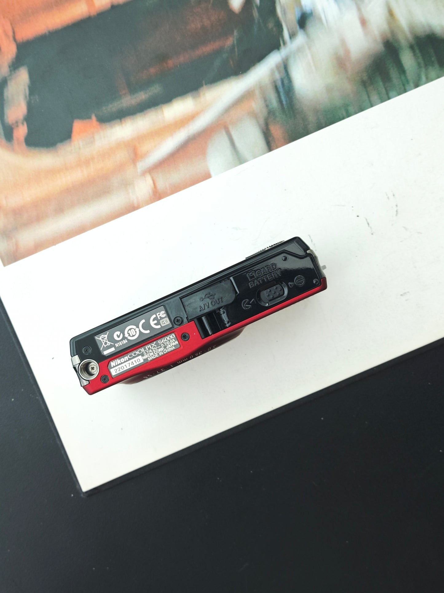 Used Nikon Coolpix S6000 red Digital Camera [No charger]