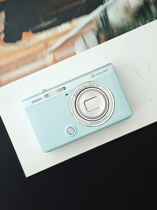 Used Casio EXILIM EX-ZR60 HS light blue Digital Camera [No charger]