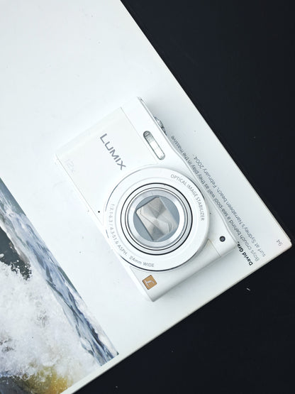 Used Panasonic Lumix DMC-SZ8 white Digital Camera [JPN only, No charger]