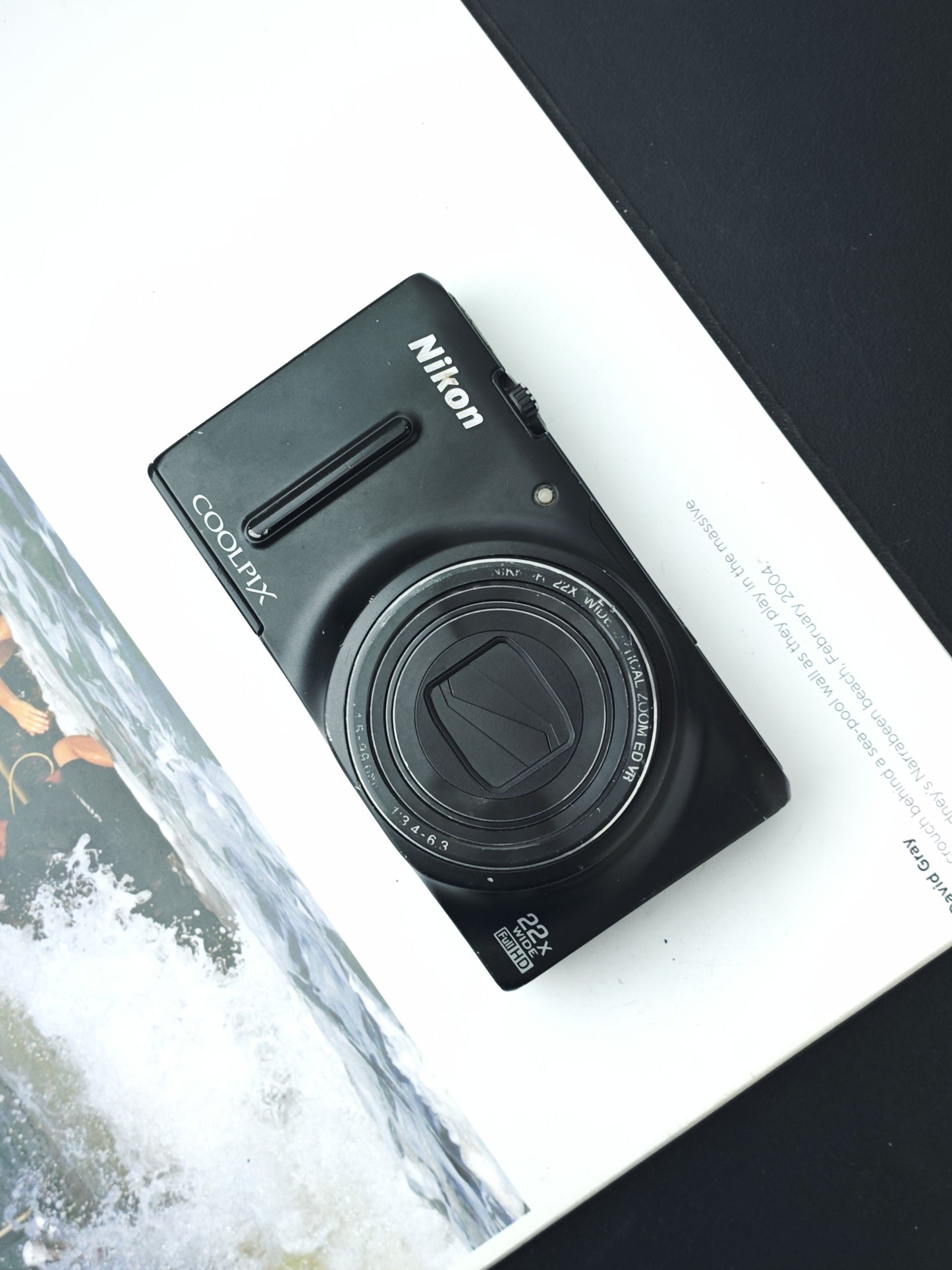 Used Nikon Coolpix S9500 black Digital Camera