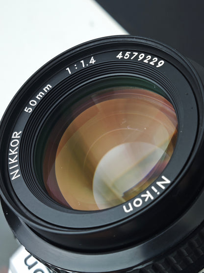 *READ* Nikon FE silver with Nikkor 50mm F1.4 Ai #3670573