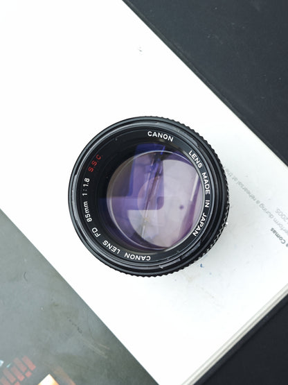 Canon Lens FD 85mm F1.8 S.C.