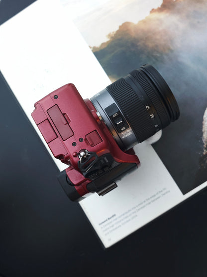 Used Panasonic Lumix G1 red with 14-45mm F3.5-5.6 and 45-200mmm F4-5.6 [JPN only, No charger]