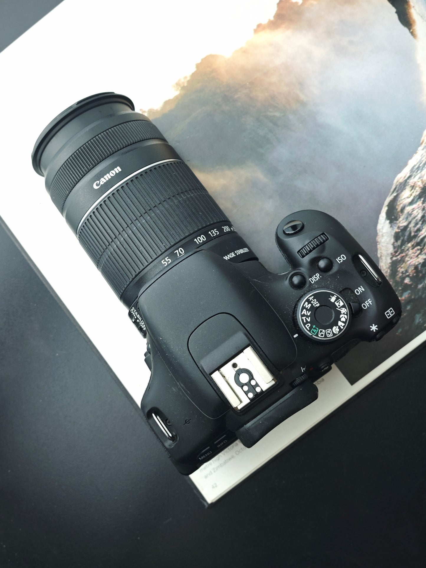 Used Canon EOS Kiss X5 with Zoom Lens EF-S 55-250mm F4-5.6 IS II Digital Camera [No charger]