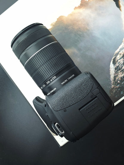 Used Canon EOS Kiss X5 with Zoom Lens EF-S 55-250mm F4-5.6 IS II Digital Camera [No charger]