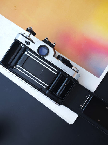 Nikon FE silver with Nikkor 200mm F4 Ai-S