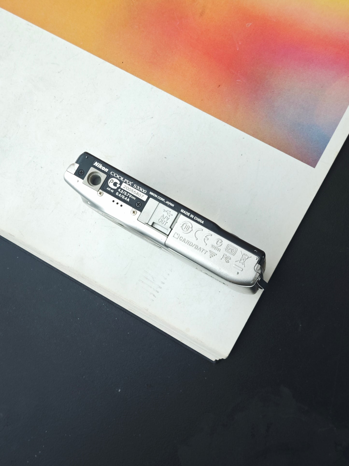 Used Nikon Coolpix S3300 silver Digital Camera [No charger]