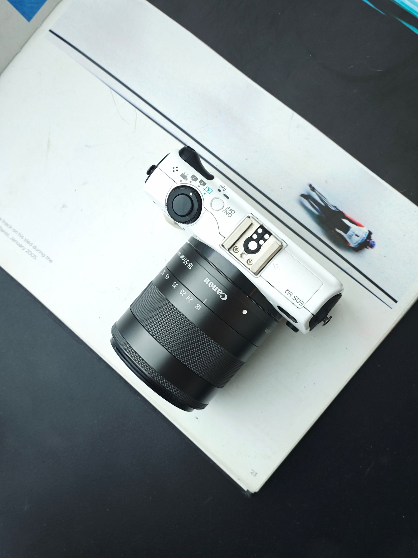 Used Canon EOS M2 white with EF-M 18-55mm F3.5-5.6 [No charger]