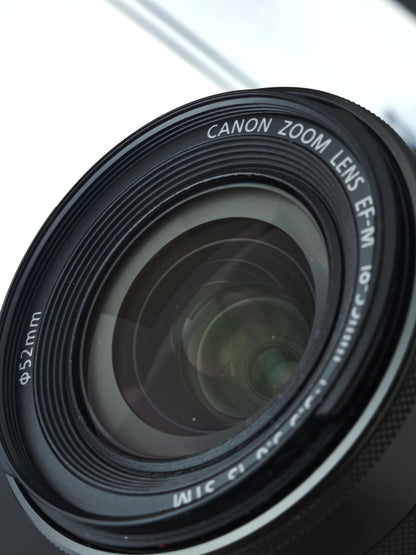 Used Canon EOS M2 white with EF-M 18-55mm F3.5-5.6 [No charger]