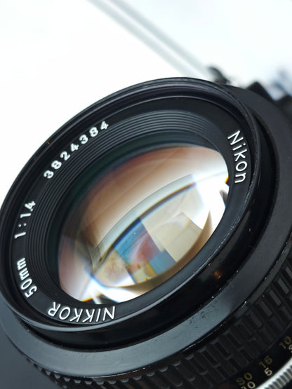 Nikon F2 black with Nikkor 50mm F1.4 non-Ai