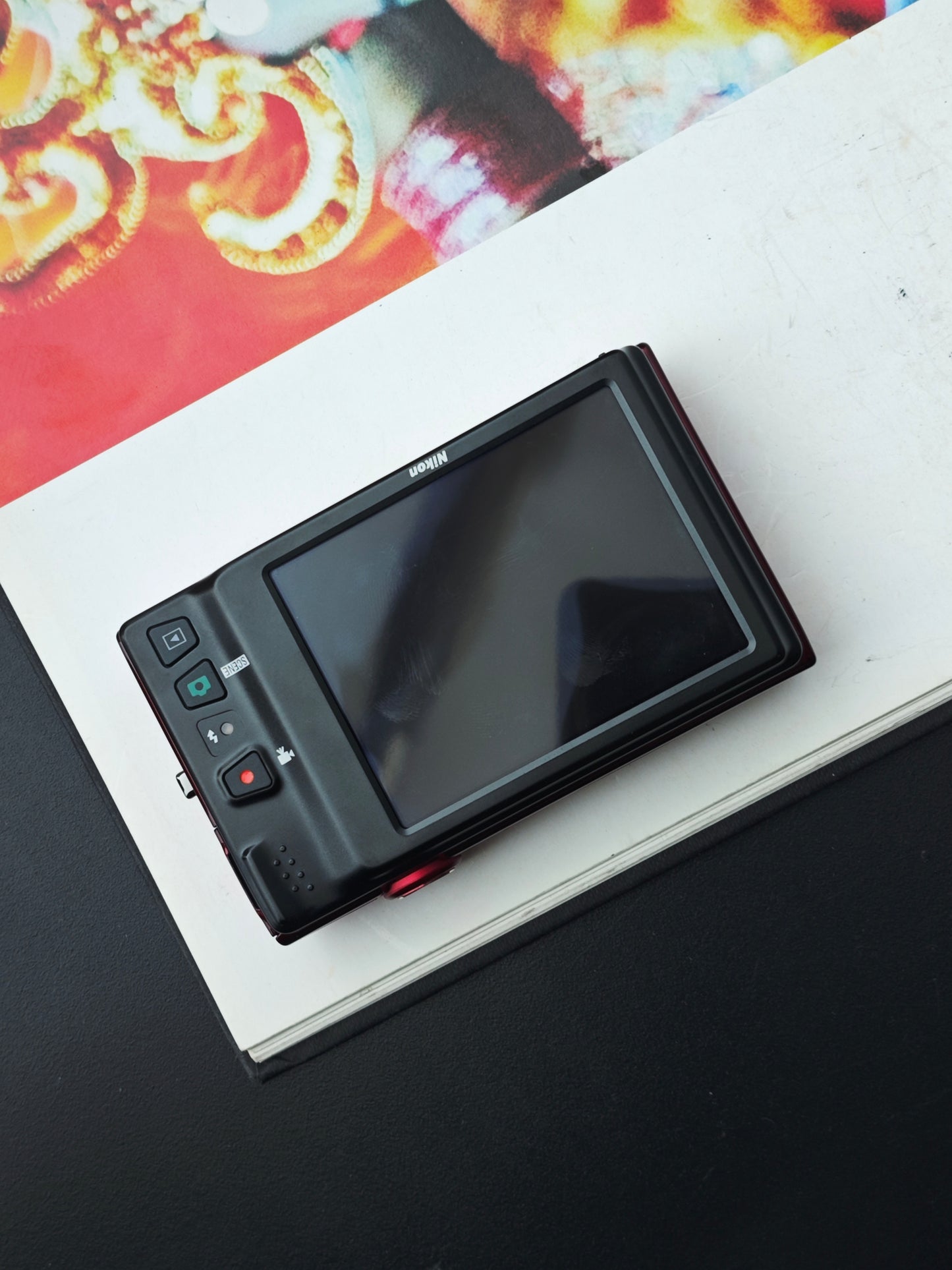 Used Nikon Coolpix S6100 red Digital Camera [with box]