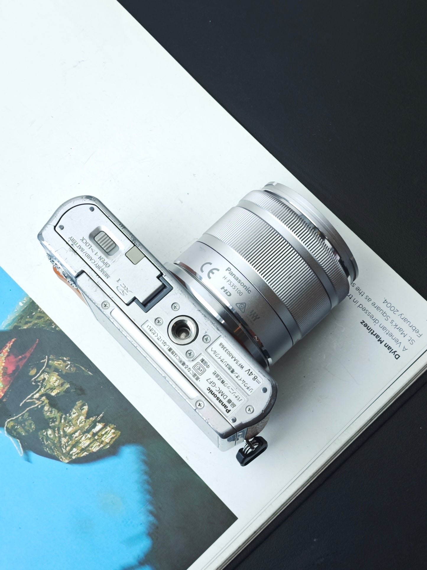 *READ* Used Panasonic Lumix DMC-GF7 red with Lumix G 14mm F2.5 [JPN only,No charger]