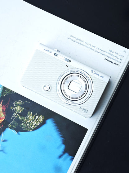 Used Casio EXILIM EX-ZR50 white Digital Camera [No charger]