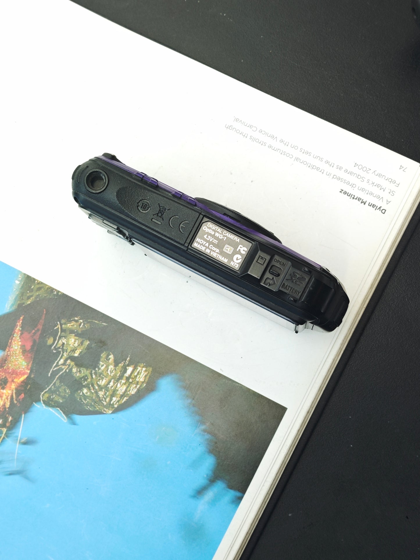 Used Pentax Optio WG-1 purple Digital Camera [No charger] #8211438