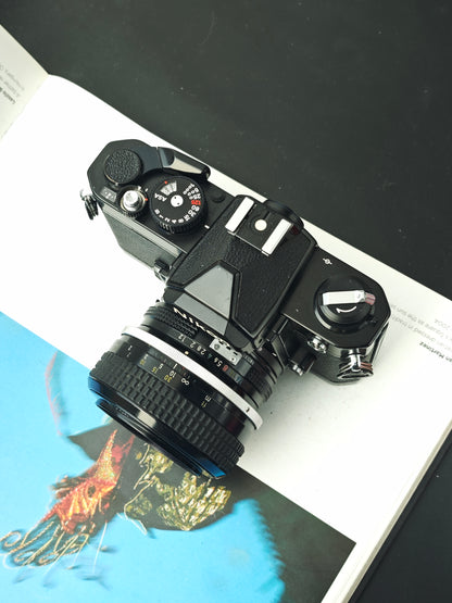 Nikon FM black with Nikkor 55mm F1.2 Ai