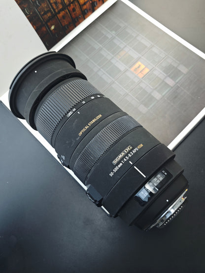 Used Sigma DG 50-500mm F4.5-6.3 APO HSM OS  [F mount]