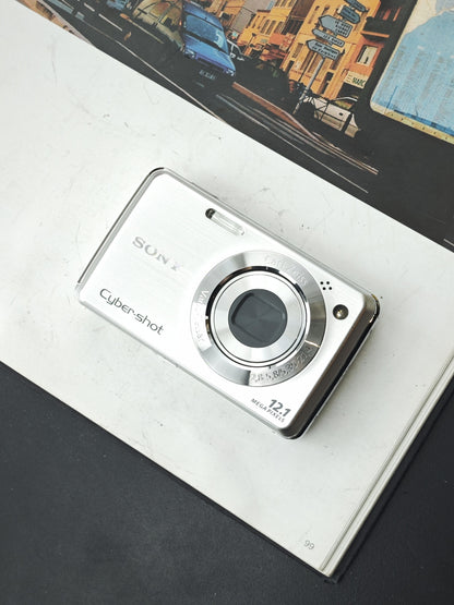 Used Sony Cyber-shot DSC-W220 silver Digital Camera [JPN only, No charger]