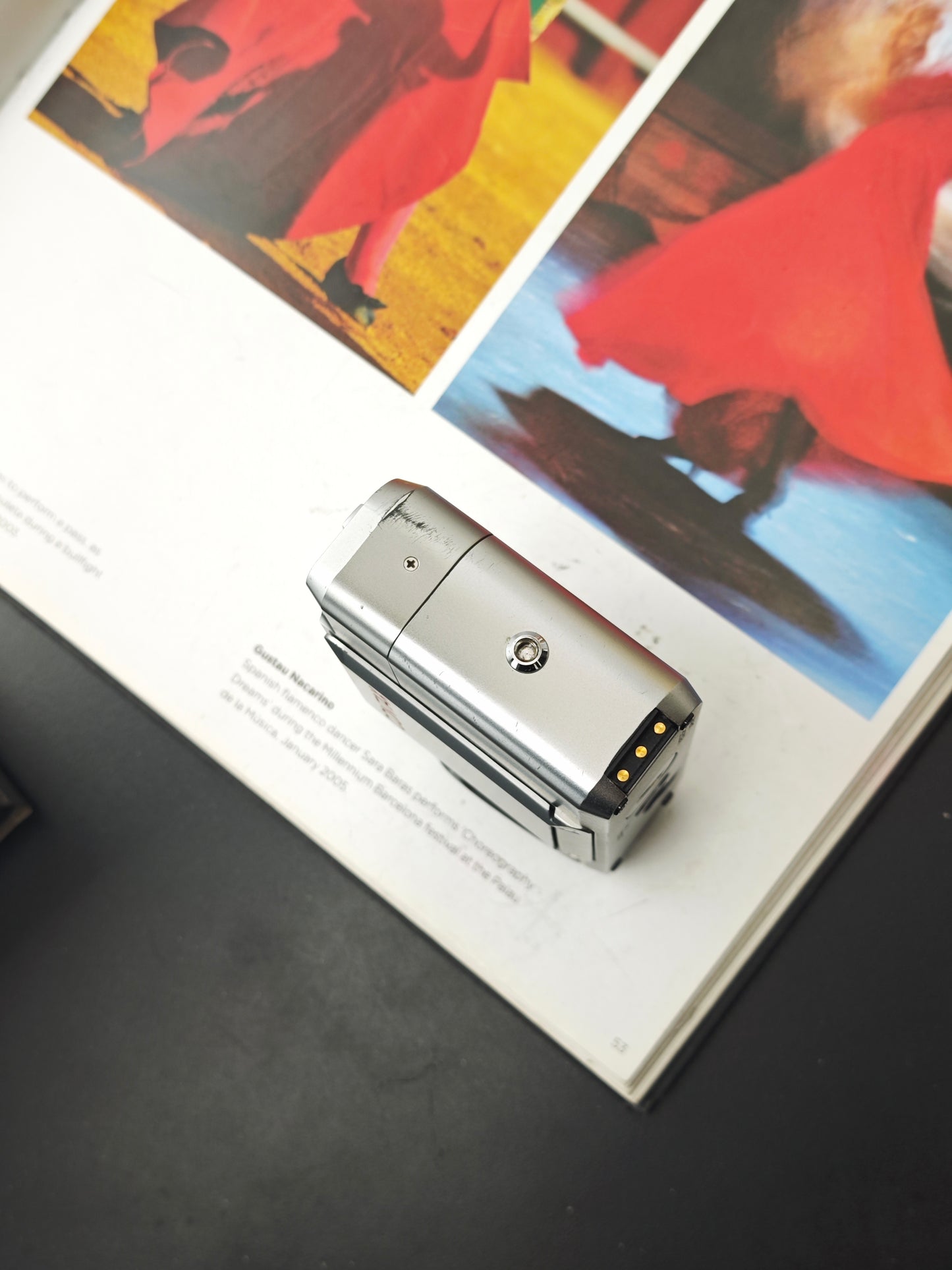 Contax T silver with T14 Auto Flash