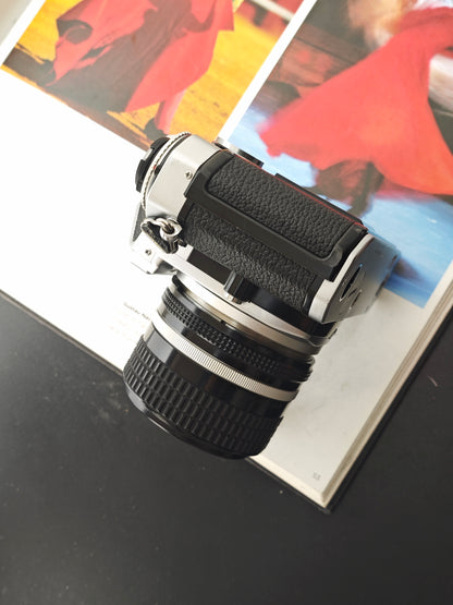 Nikon FE silver with Nikkor 28mm F2.8 Ai-S