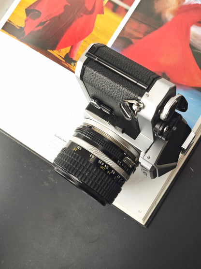 Nikon FE silver with Nikkor 28mm F2.8 Ai-S