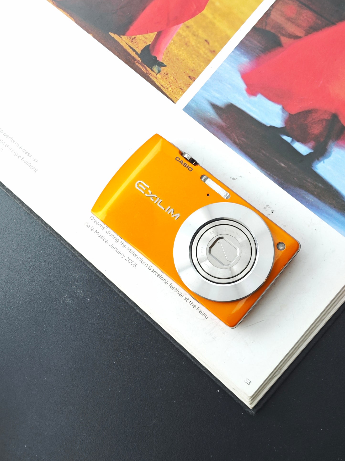 Used Casio EXILIM EX-S200 orange Digital Camera [No charger]