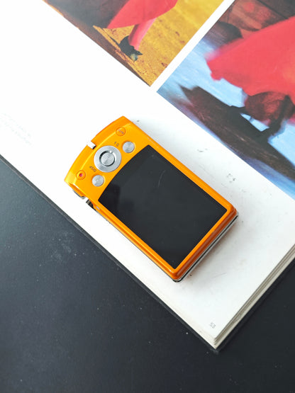 Used Casio EXILIM EX-S200 orange Digital Camera [No charger]