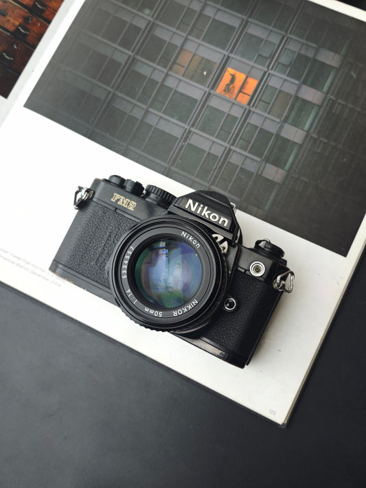 Nikon FM2 N7 black with Nikon Nikkor 50mm F1.4 Ai-S