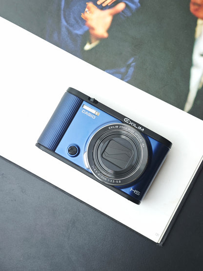 Used Casio EXILIM EX-ZR1600 navy blue Digital Camera [No charger]