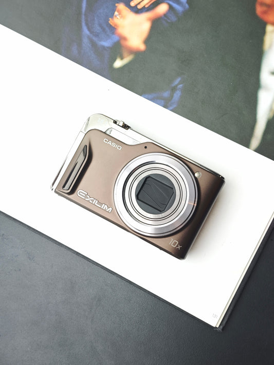 Used Casio EXILIM EX-H15 brown Digital Camera [No charger]