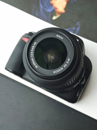 Used Nikon D3100 with AF-S Nikkor 18-55mm F3.5-5.6 G Shutter Count 38xx [No charger]