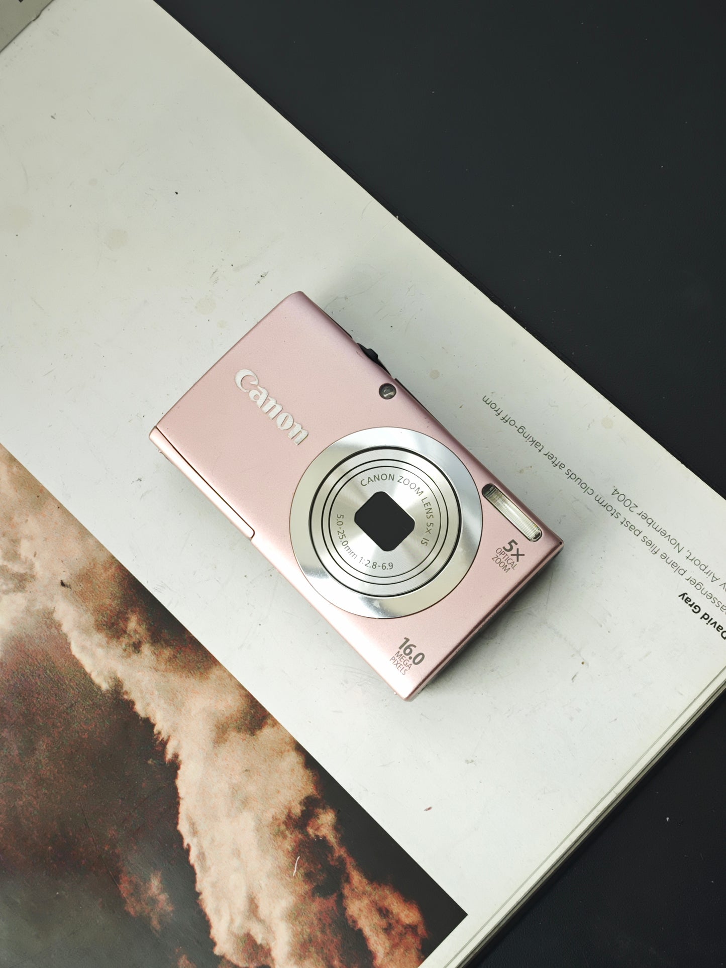 Used Canon PowerShot A2400 IS pink Digital Camera [No charger]