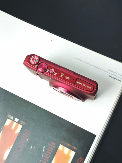 Used Nikon Coolpix S9500 red Digital Camera [with box]