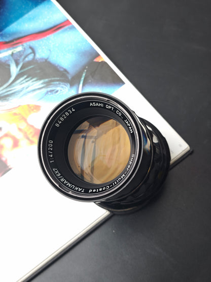 Pentax 6x7 MUP No TTL with Super-Multi-Coated Takumar 105mm F2.4 + Super-Multi-Coated Takumar 200mm F4