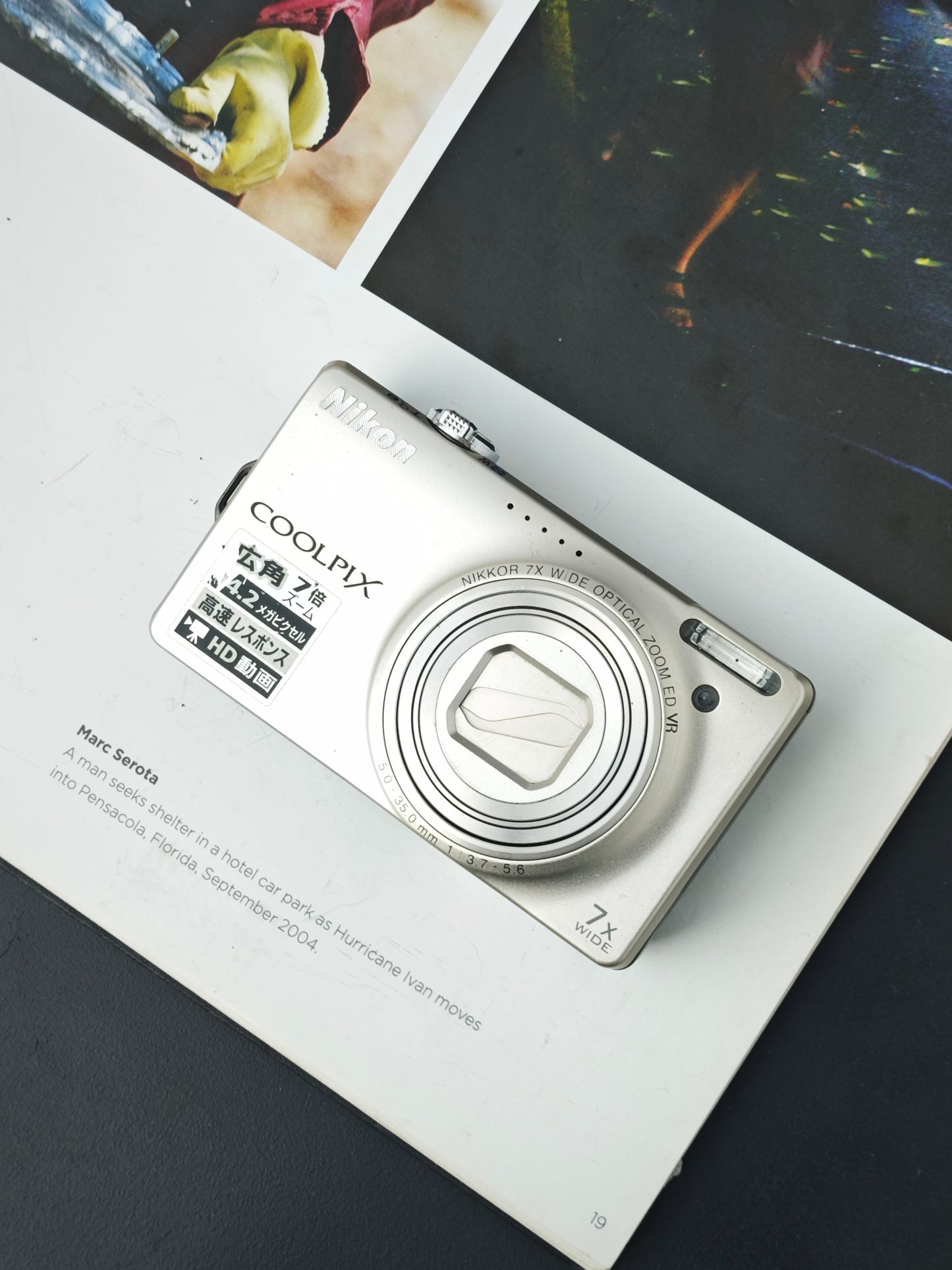 Used Nikon Coolpix S6000 silver Digital Camera [No charger]