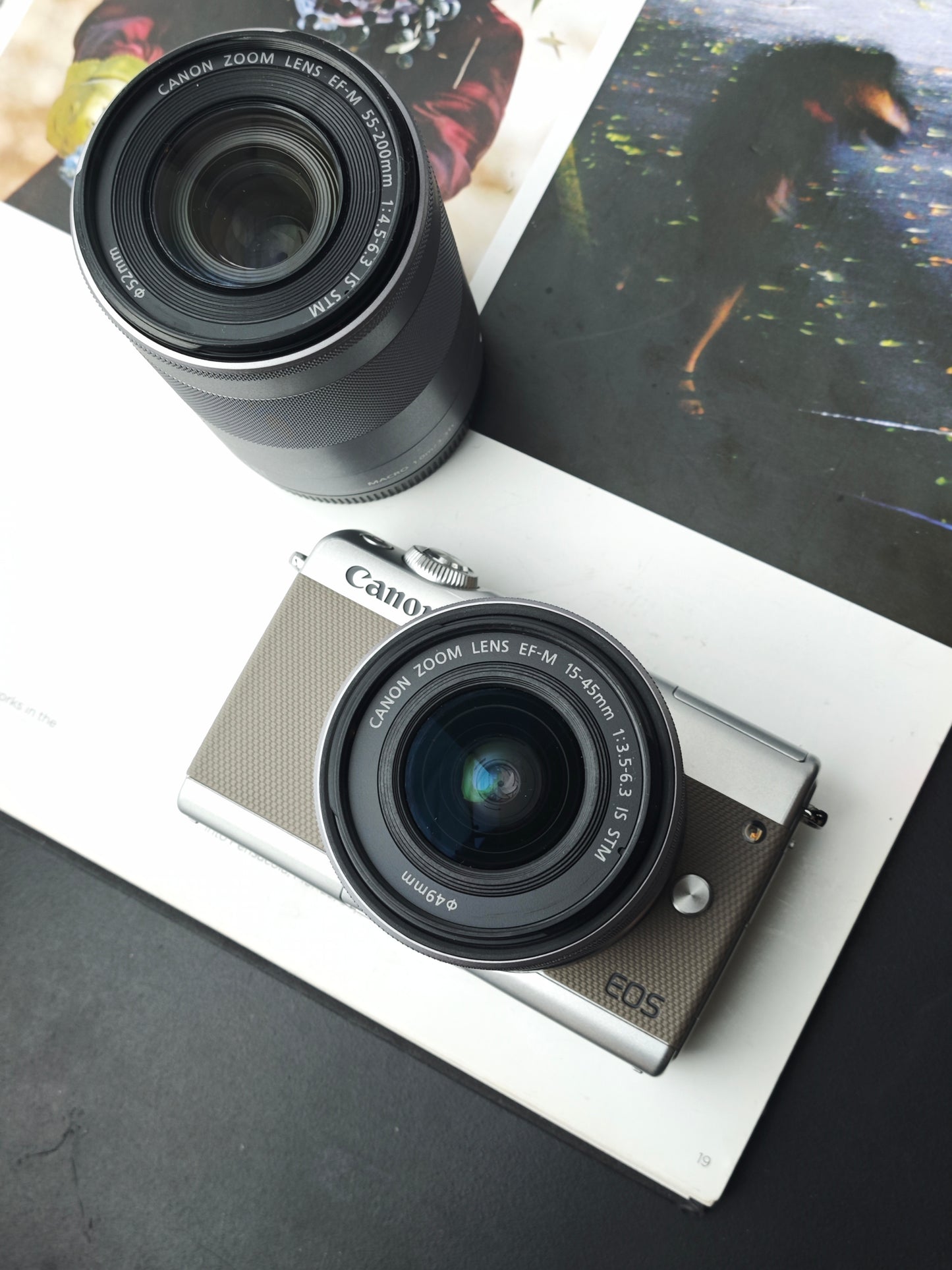 Used Canon EOS M100 with Double Zoom Kit Digital Camera [No charger]