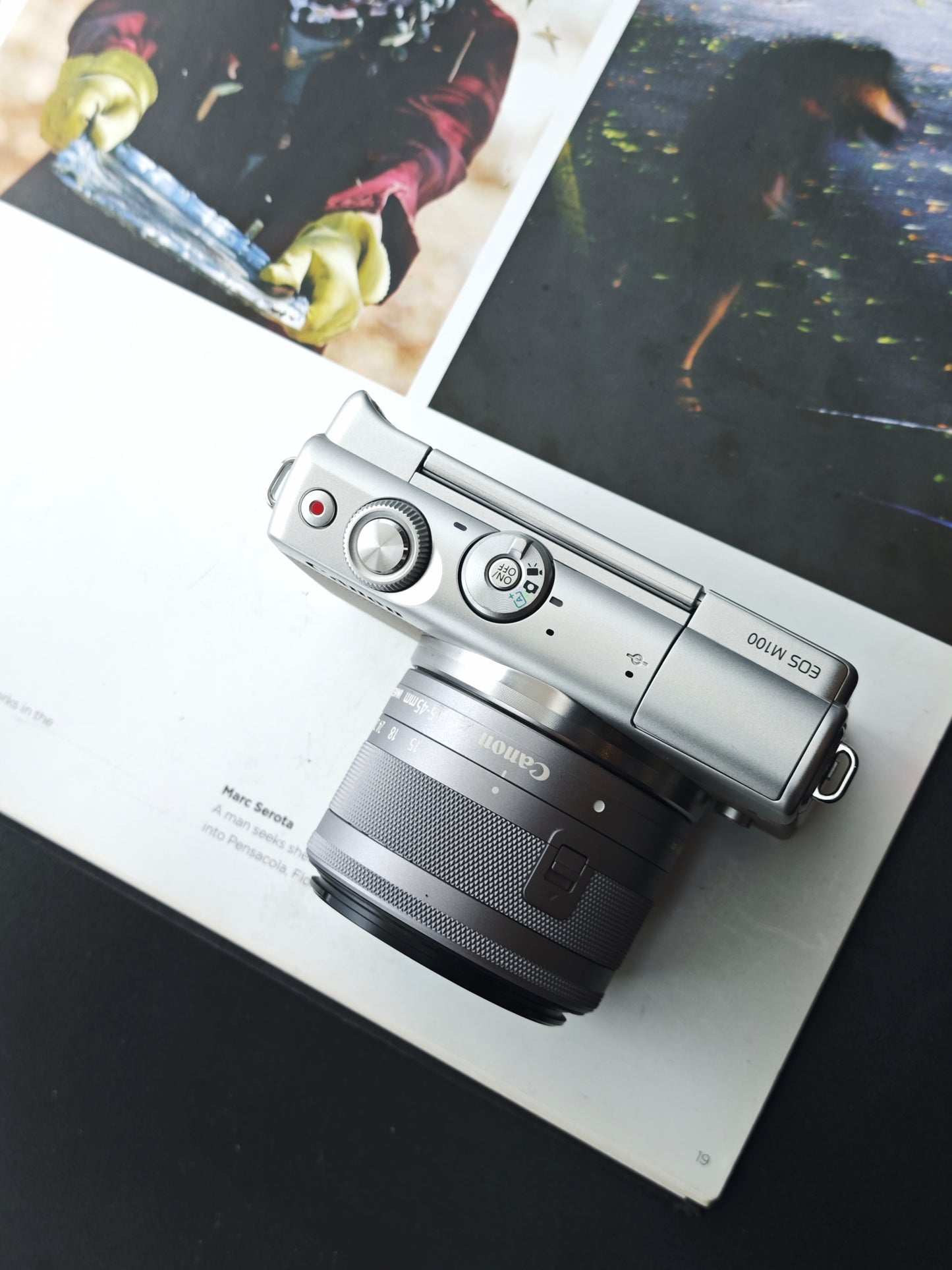 Used Canon EOS M100 with Double Zoom Kit Digital Camera [No charger]