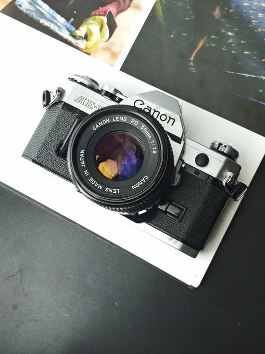 *READ* Canon AE-1 silver with Canon Lens FD 50mm F1.8