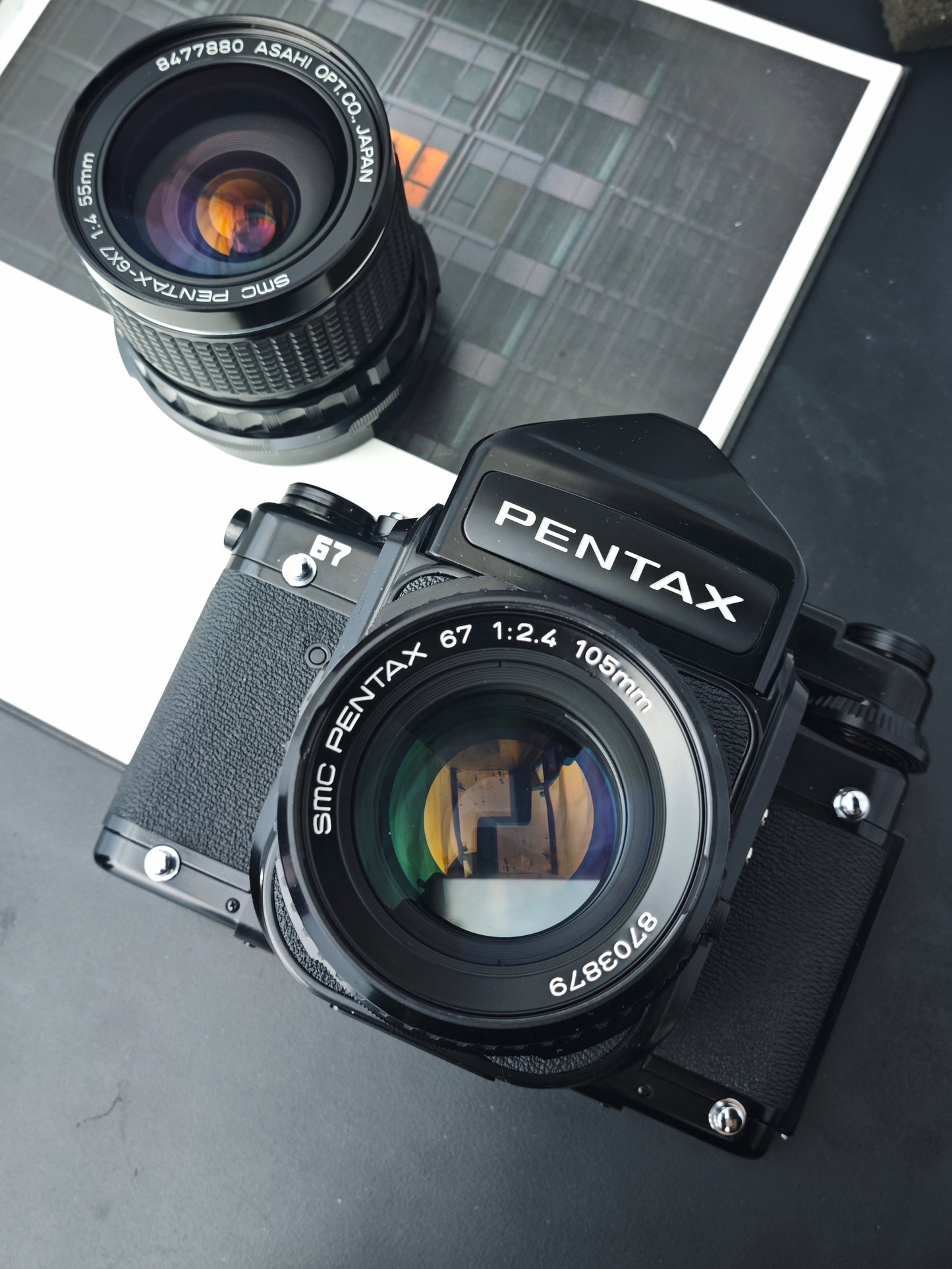 Pentax 67 MUP TTL with SMC Pentax 67 105mm F2.4 and SMC Pentax 67 55mm F4