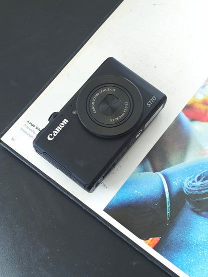 Used Canon PowerShot S110 black Digital Camera [with box]