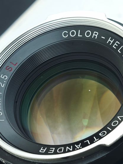 Olympus OM-4 Ti black with Voigtlander Color-Heliar 75mm F2.5 SL