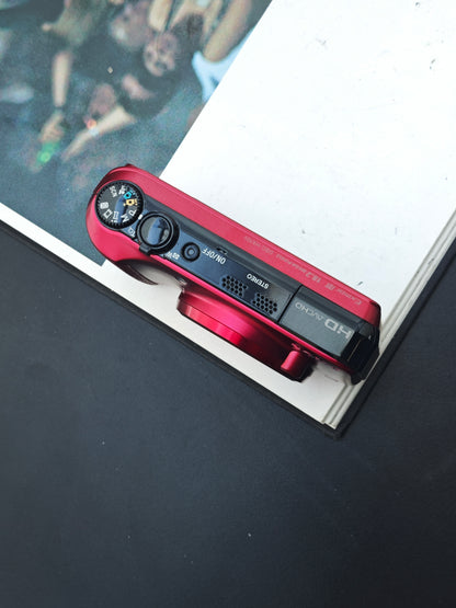 *READ* Used Sony Cyber-shot DSC-HX10V red Digital Camera [JPN only, No charger]
