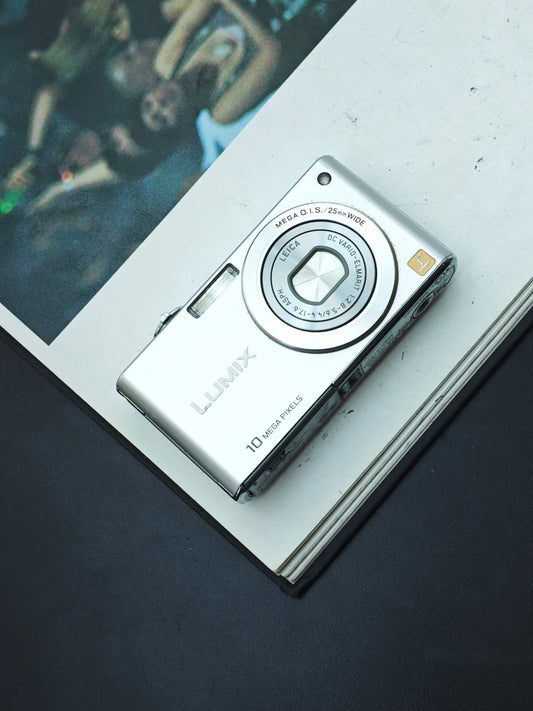 Used Panasonic Lumix DMC-FX35 silver Digital Camera [JPN only, No charger]