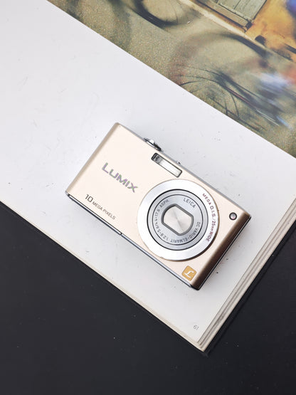Used Panasonic Lumix DMC-FX35 gold Digital Camera [JPN only, No charger]