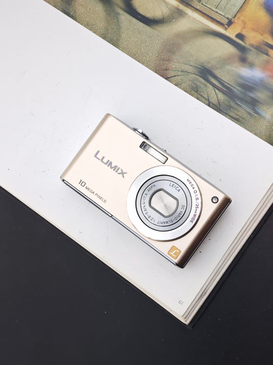Used Panasonic Lumix DMC-FX35 gold Digital Camera [JPN only, No charger]