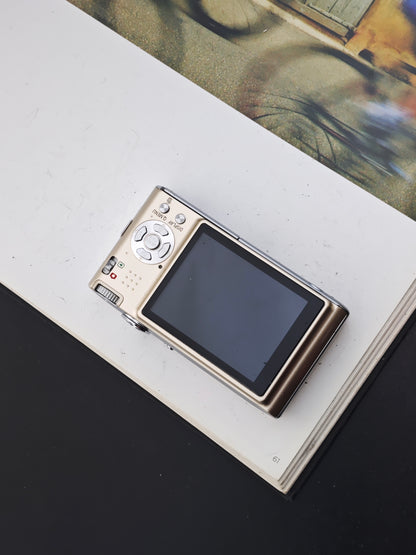 Used Panasonic Lumix DMC-FX35 gold Digital Camera [JPN only, No charger]