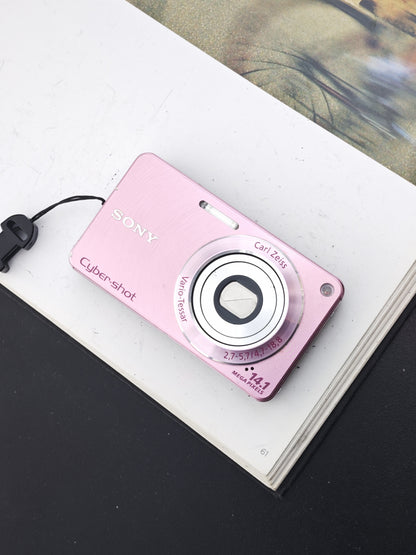 Used Sony Cyber-shot DSC-W350 pink Digital Camera [JPN only, No charger]